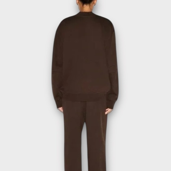 SKIMS Boyfriend Fleece Slouchy Half Zip Pullover – Espresso (NWT) OVERSIZED - Picture 2 of 12